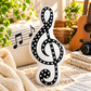 Polka Dot Treble Clef Shaped Cushion Pillow (44cm)