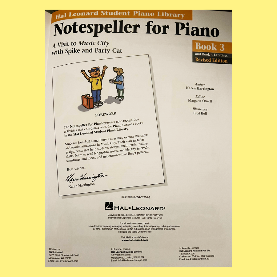 Hal Leonard Student Piano Library - Notespeller Level 3 Book