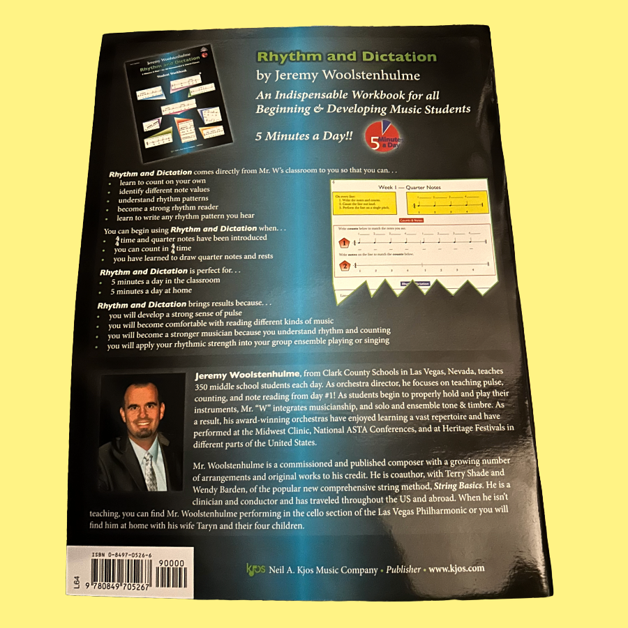 Rhythm And Dictation -  Student Workbook (Instrumental and Choral Classes)