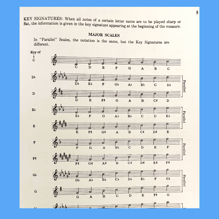 Peters 3 - Blank Music Manuscript Book (White) - References, Music Terms and 10 Staves
