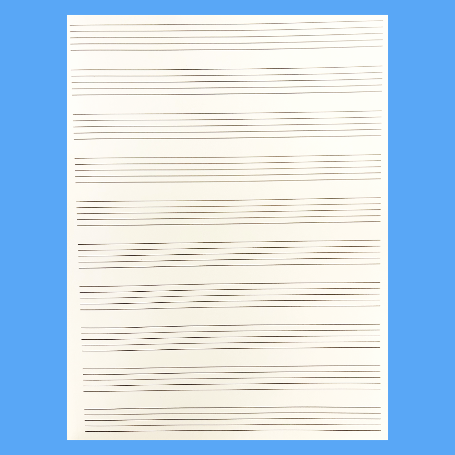 Peters 3 - Blank Music Manuscript Book (White) - References, Music Terms and 10 Staves