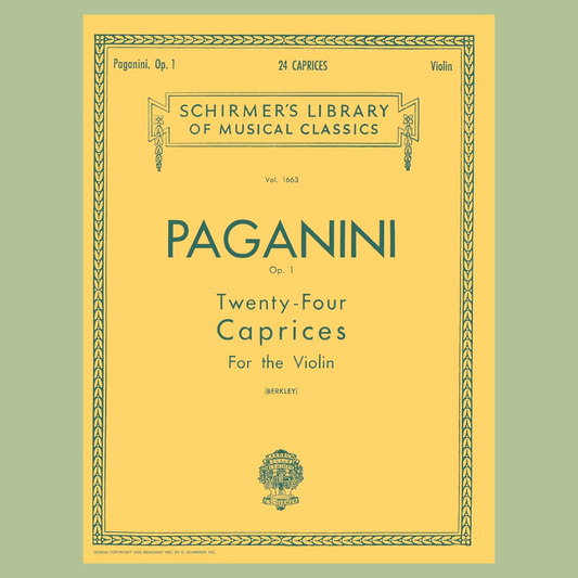 Paganini 24 Caprices Op. 1 Violin Solo Book