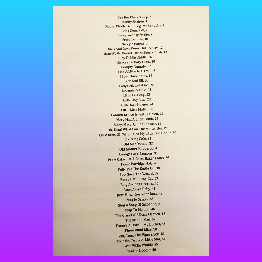 The Joy of Nursery Rhymes Piano Songbook (49 Songs)