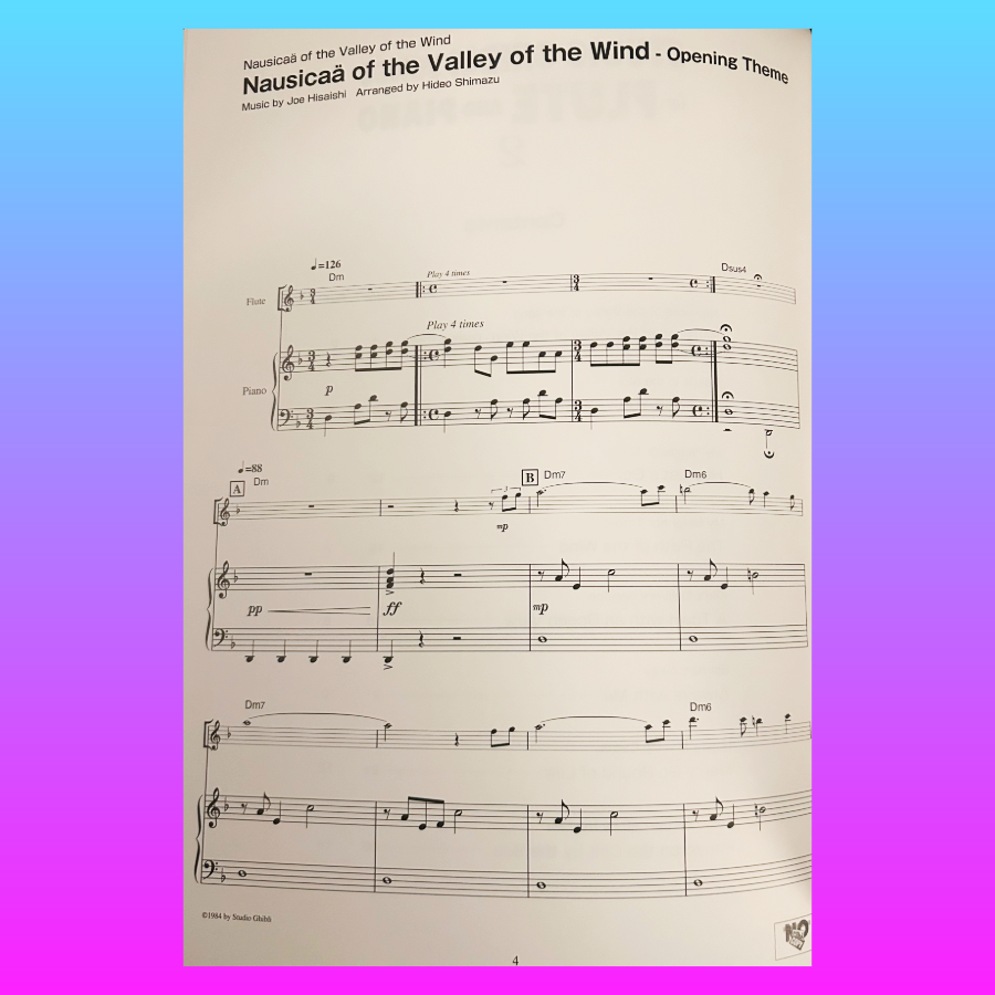 Joe Hisaishi  - Studio Ghibli Songs Volume 2 For Flute and Piano Book (Intermediate)