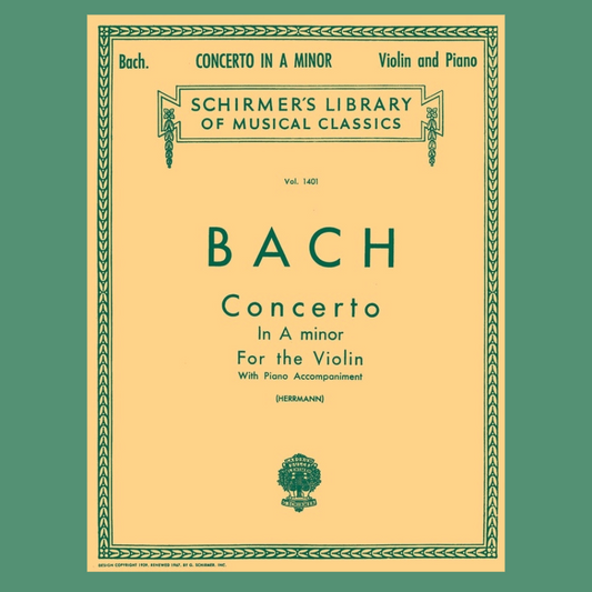 J.S Bach - Concerto A Minor Violin with Piano Accompaniment Book