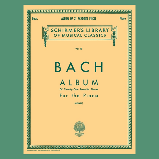 J.S Bach - Album Of 21 Favourite Pieces For Piano Book