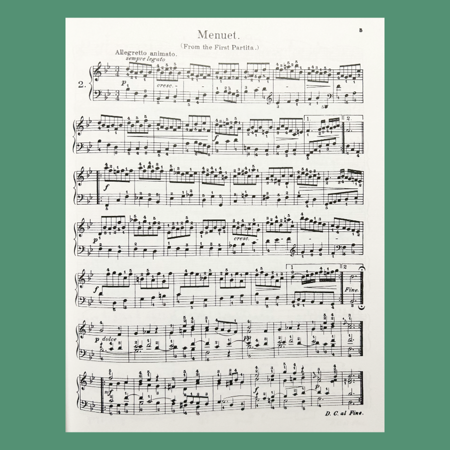J.S Bach - Album Of 21 Favourite Pieces For Piano Book