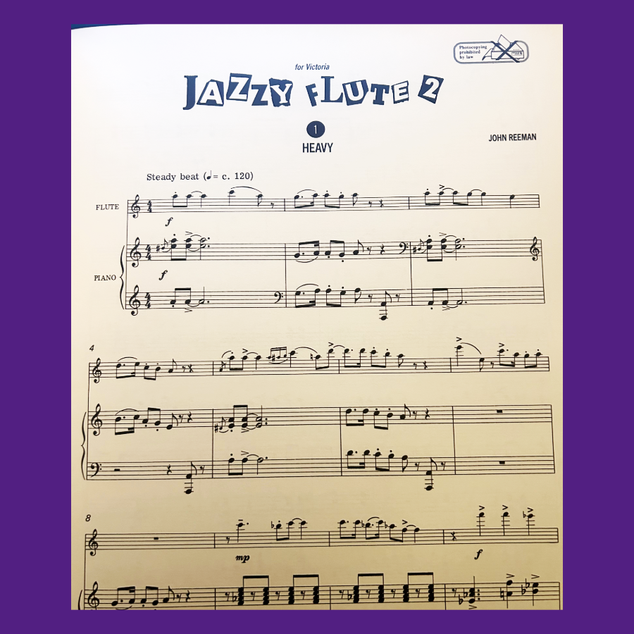 John Reeman- Jazzy Flute - Book 2 For Flute with Piano Accompaniment