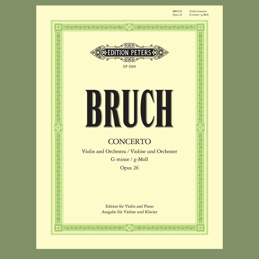 Max Bruch - Concerto No 1 G Minor Op 26 Violin/Piano Book