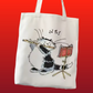 Musical Flute Cat Cotton Tote Bag (40cm x 35cm)