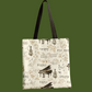 Vintage Piano & Cello Polyester Tote Bag – 40cm x 35cm