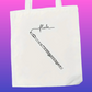 White Canvas Minimalist Flute Tote Bag – 40cm x 35cm