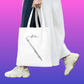 White Canvas Minimalist Flute Tote Bag – 40cm x 35cm