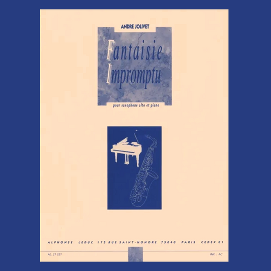 Andre Jolivet - Fantasie Impromptu Alto Saxophone with Piano Accompaniment Book