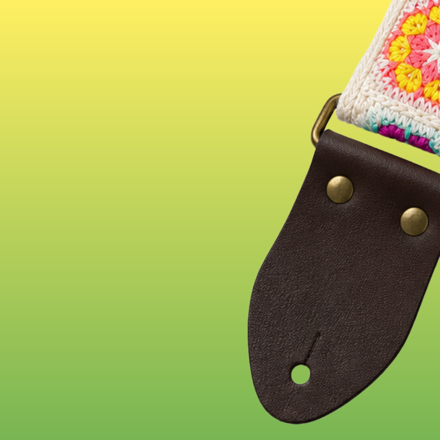 Bohemian Floral Crochet Weave Guitar/Bass/Ukulele Strap
