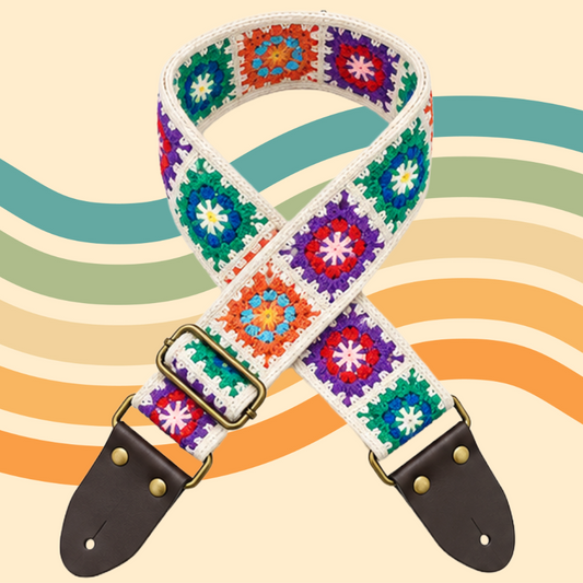 Bohemian Square Crochet Weave Guitar/Bass/Ukulele Strap