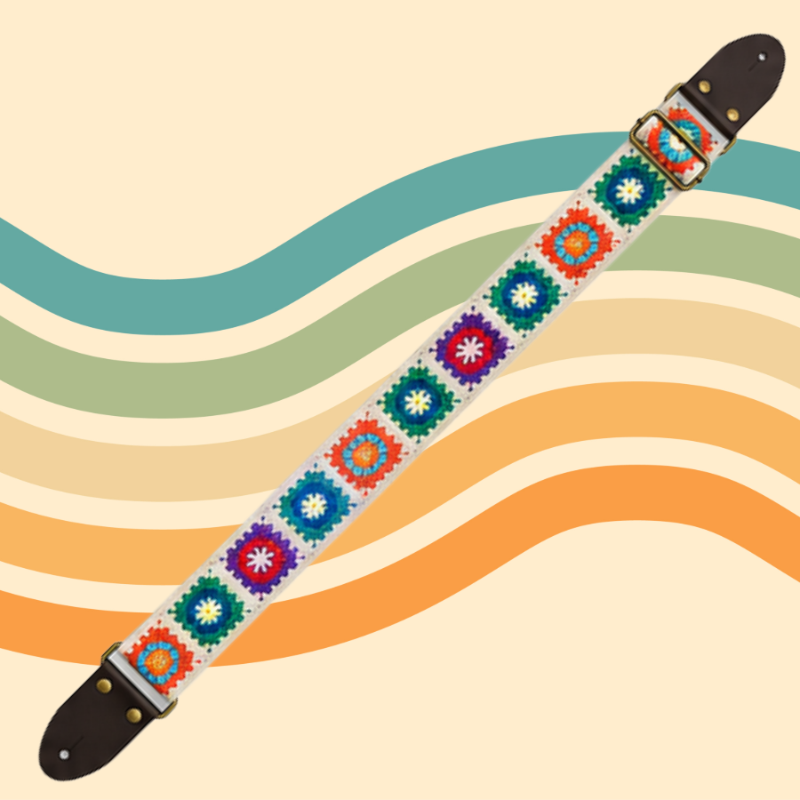 Bohemian Square Crochet Weave Guitar/Bass/Ukulele Strap