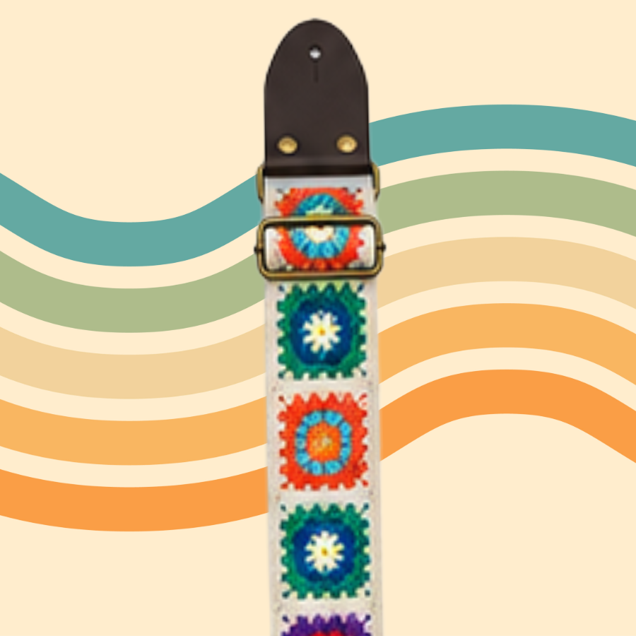Bohemian Square Crochet Weave Guitar/Bass/Ukulele Strap