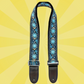 Tapestry Style Retro Guitar/Bass/Ukulele Strap - Blue Foral
