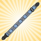 Tapestry Style Retro Guitar/Bass/Ukulele Strap - Embroidered Blue Flower