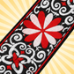 Tapestry Style Retro Guitar/Bass/Ukulele Strap - Embroidered Red Flower