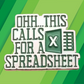 This Calls for a Spreadsheet - Enamel Pin (2.79cm x 2.9cm)