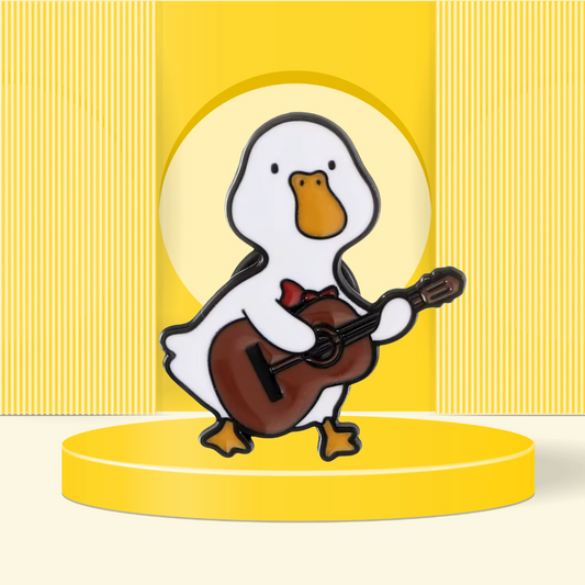 Duck and Classical Guitar - Enamel Pin
