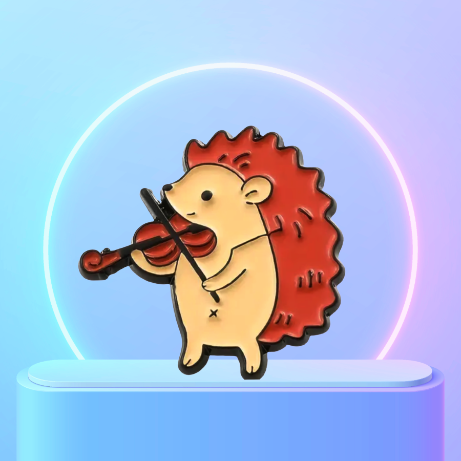Hedgehog Prickly Players Trio - Enamel Pins (3 Pin Set)