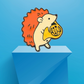 Hedgehog Prickly Players Trio - Enamel Pins (3 Pin Set)