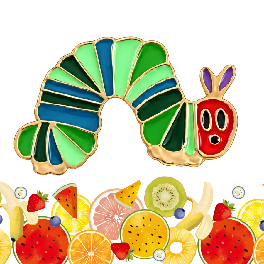 The Hungry Caterpillar and Strawberry - Enamel Pin Set