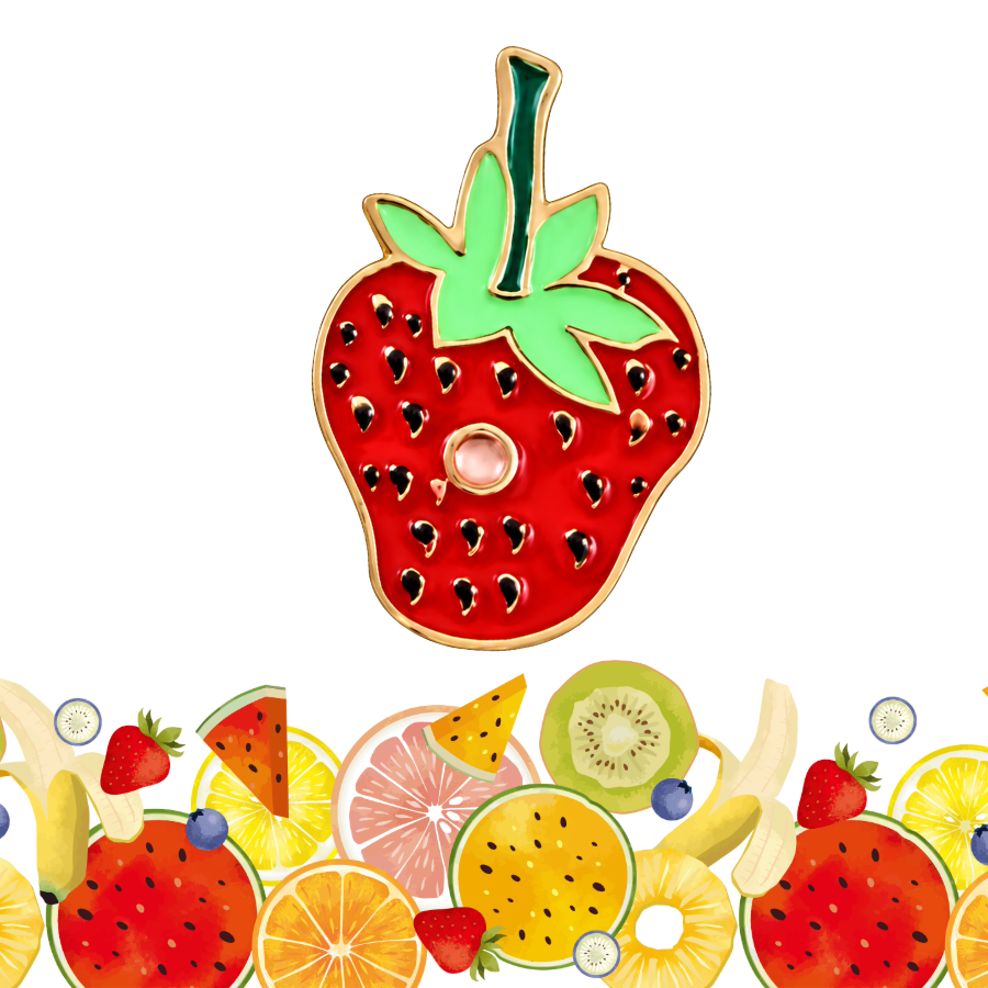 The Hungry Caterpillar and Strawberry - Enamel Pin Set