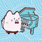 Composer Kitty - Enamel Piano Pin