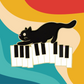 Keys and Kitty - Enamel Badge