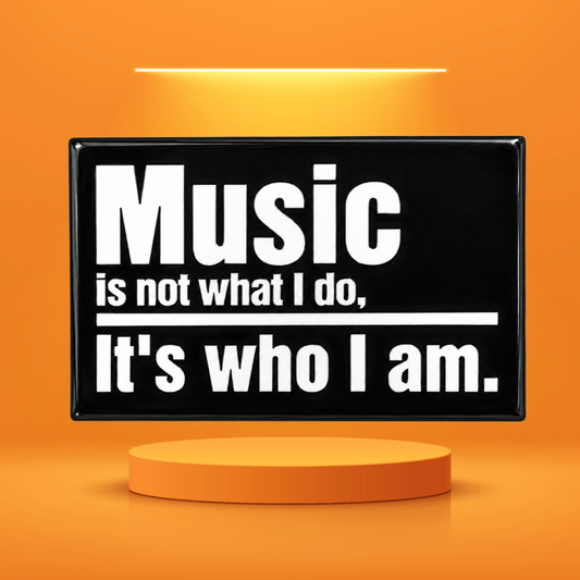 Music Is Who I Am- Enamel Badge (3.0cm x 2.0cm)