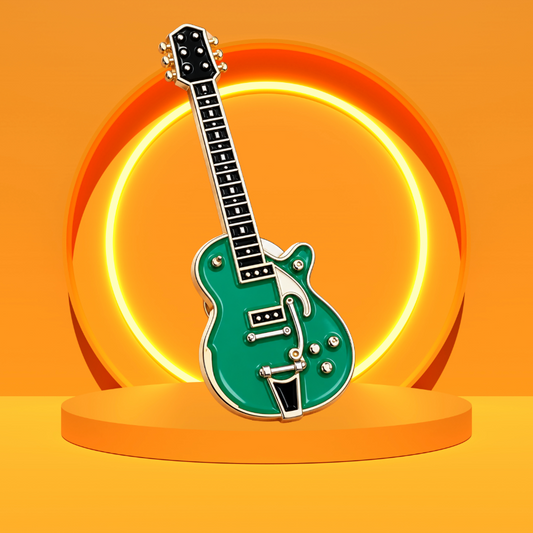 Green Gretch Style Guitar - Enamel Pin
