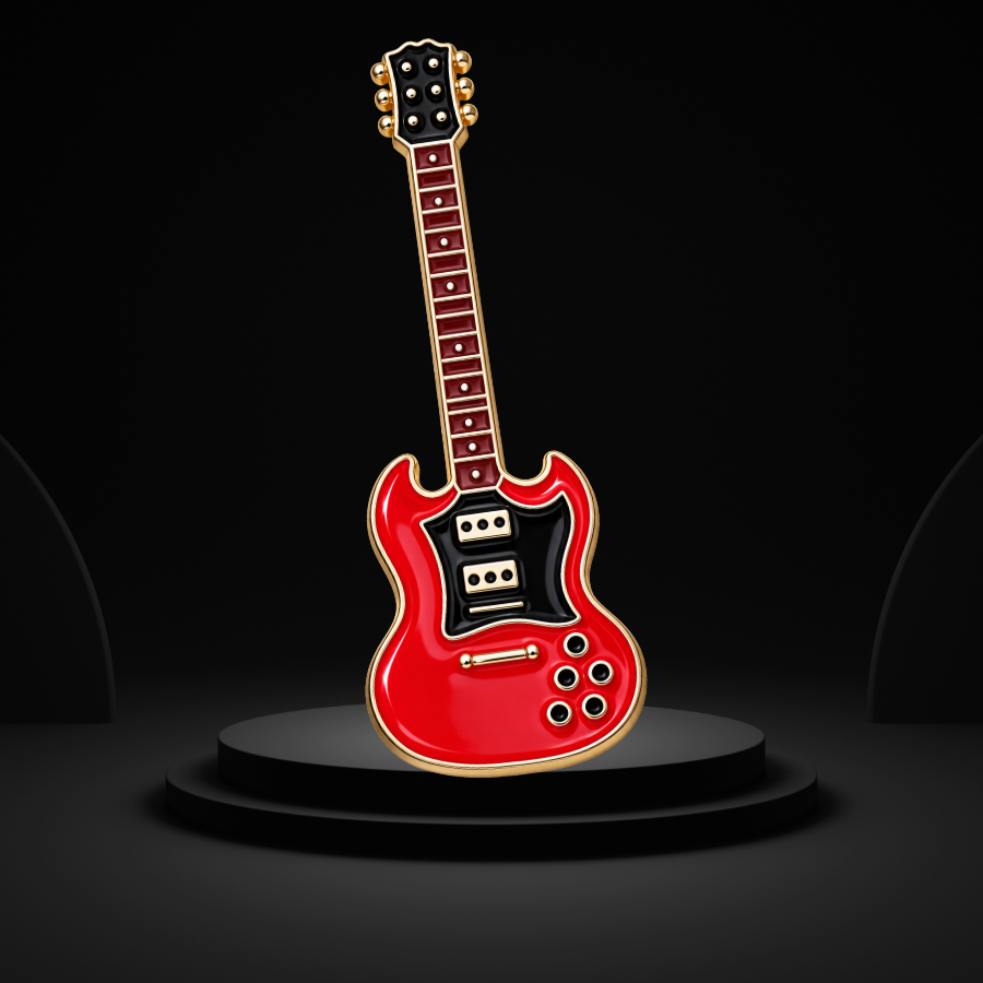 Electric Guitar Enamel Pin Set – 4 Pack