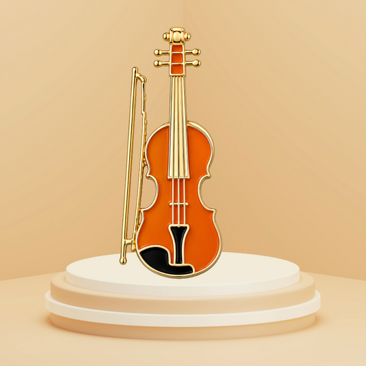 Classic Violin and Bow Enamel Pin