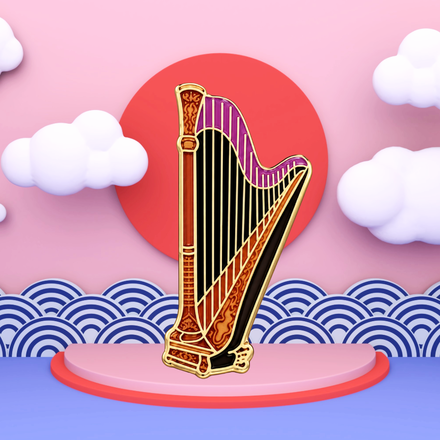Concert Harp Mini Pin