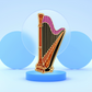 Concert Harp Mini Pin