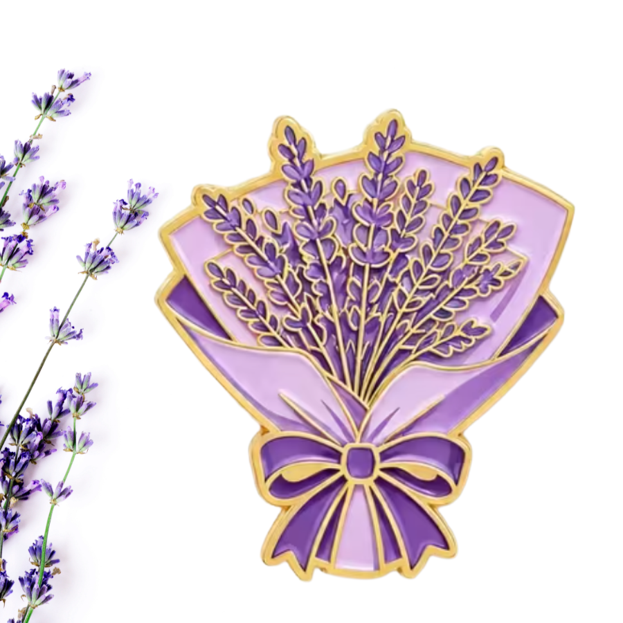 Lavender Bouquet Enamel Pin