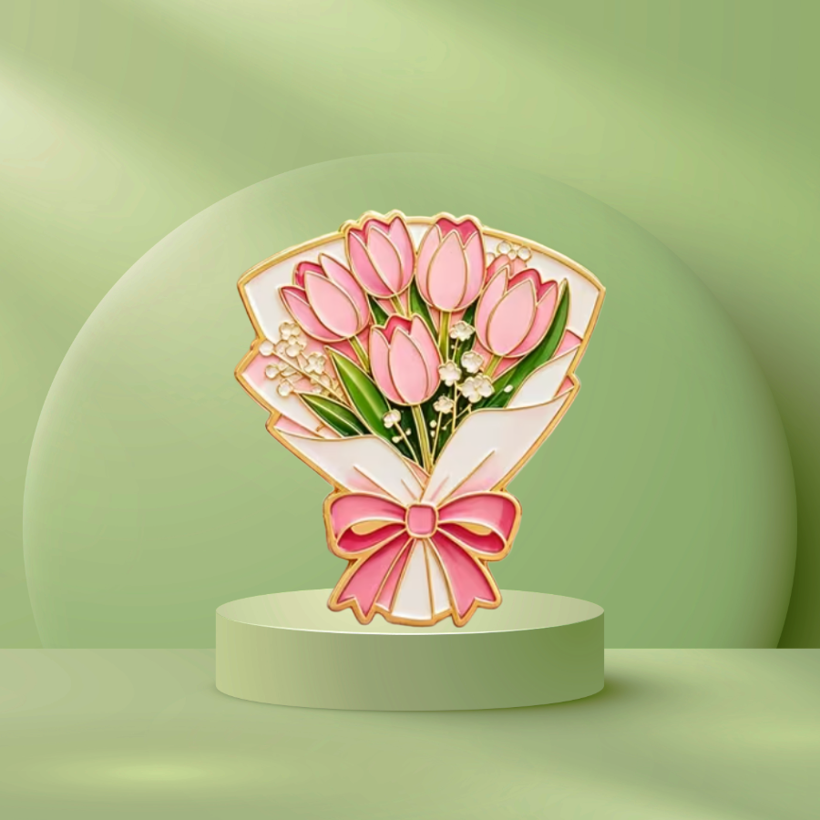 Tulip Bouquet Enamel Pin
