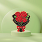 Red Rose Bouquet Enamel Pin