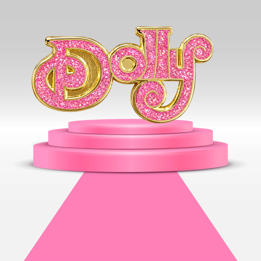 Dolly - Pink Sparkle Enamel Pin