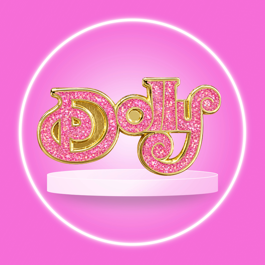 Dolly - Pink Sparkle Enamel Pin