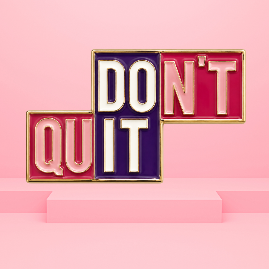 Don't Quit/Do It Word Game - Enamel Pin