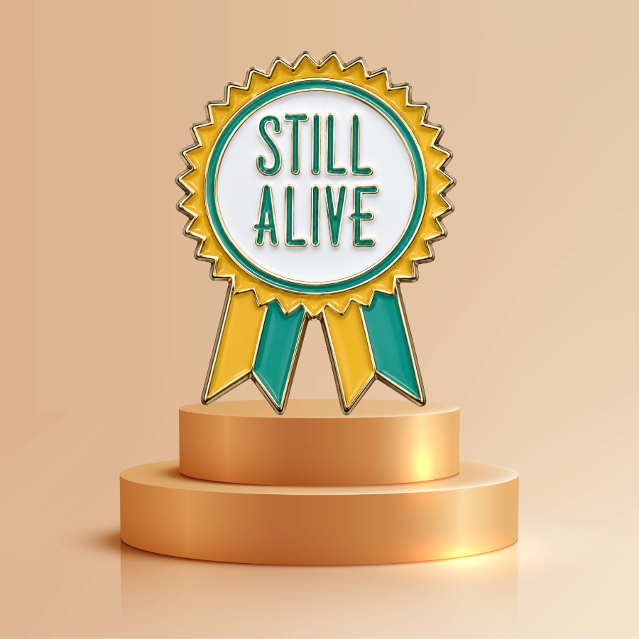 Still Alive Ribbon Style - Enamel Pin
