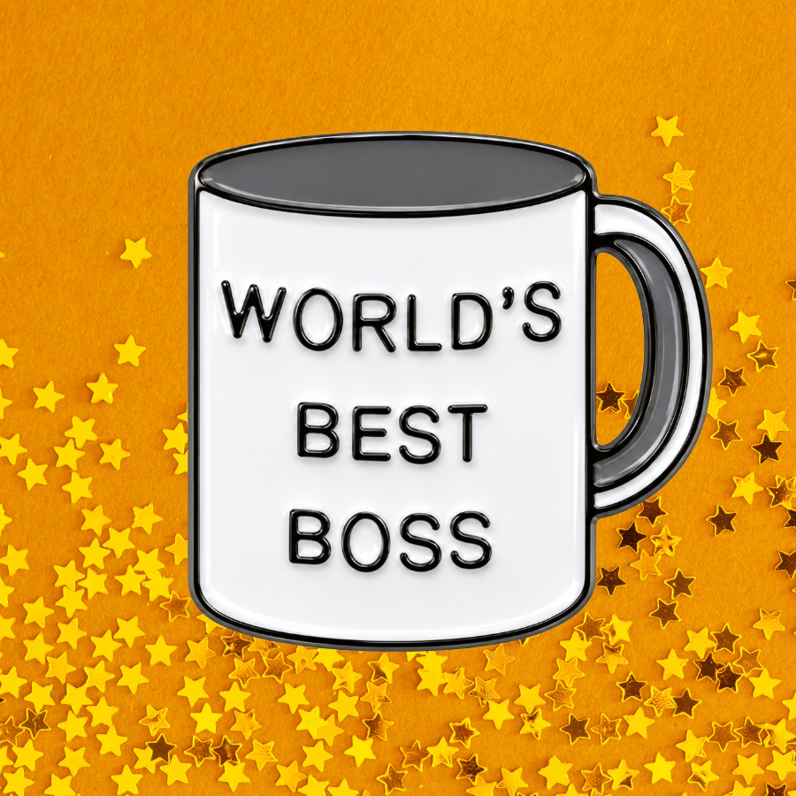 World's Best Boss Mug - Enamel Pin