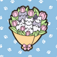 Kitten Bouquet - Enamel Pin