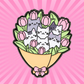 Kitten Bouquet - Enamel Pin