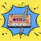 Retro Cassette Tape and Pencil - Enamel Pin